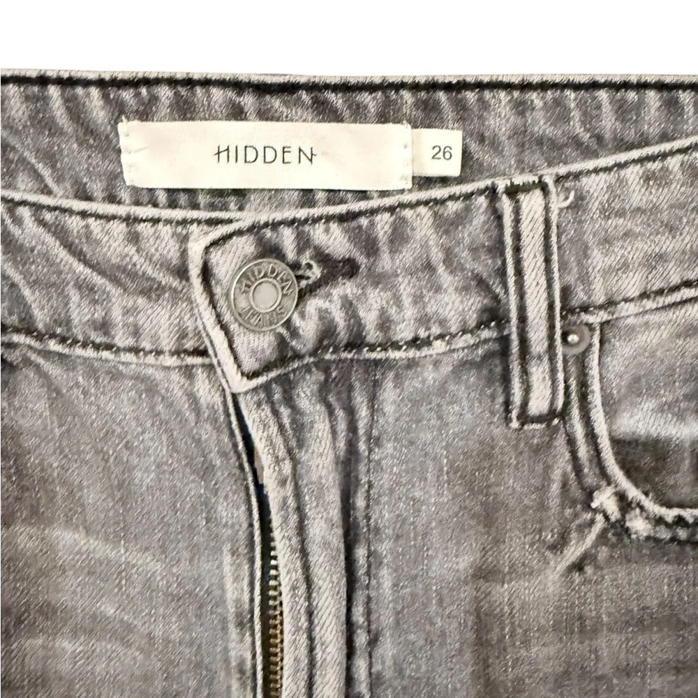 Hidden Distressed Skinny Jeans in Gray - Picture 2 of 3